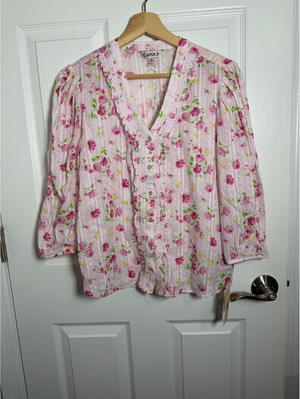 NWT Pink Floral Nanette Lepore Blouse